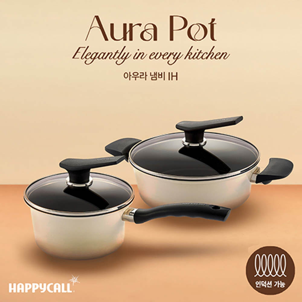해피콜 아우라 IH냄비 2종B (편수18+전골24)