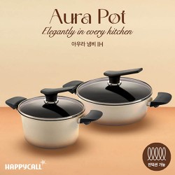 해피콜 아우라 IH냄비 2종D (양수20+전골24)