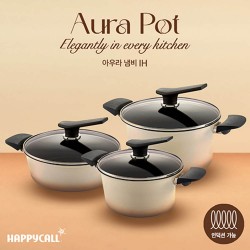 해피콜 아우라 IH냄비 3종D (양수20+전골24+곰솥24)