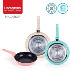 [Hamptons] 독일 햄튼 99.9%항균 마카롱 인덕션 후라이팬 3종 세트(22F+26F+28F)