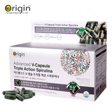 [롯데헬스원] Origin 어드밴스드 V-캡슐 트리플액션 스피루리나 (600mg*300캡슐)