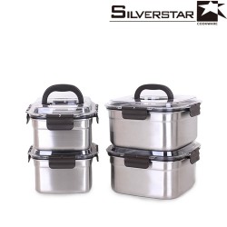 실버스타 오아이씨 국내산 돔형 스텐김치통 핸디 4종